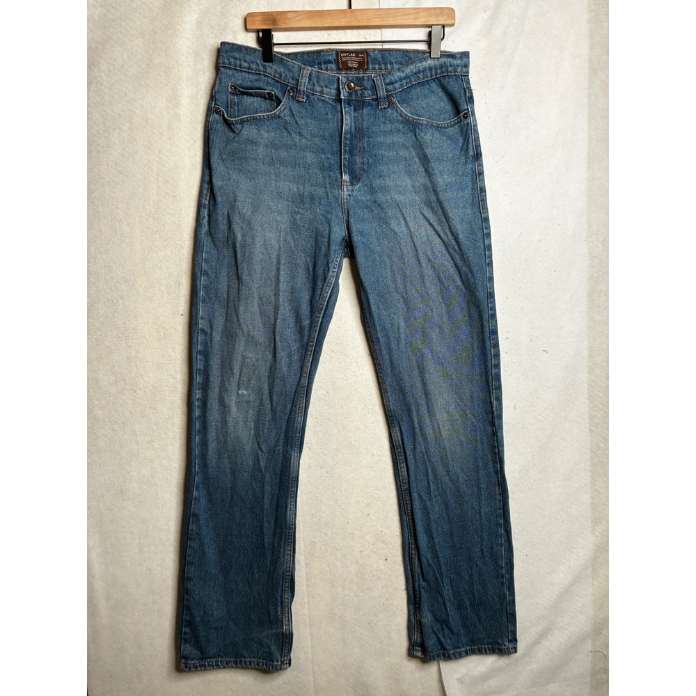 Pintlar‎ Mens Straight Leg Jeans Medium Wash Cotton Denim 32x34 rodeo western